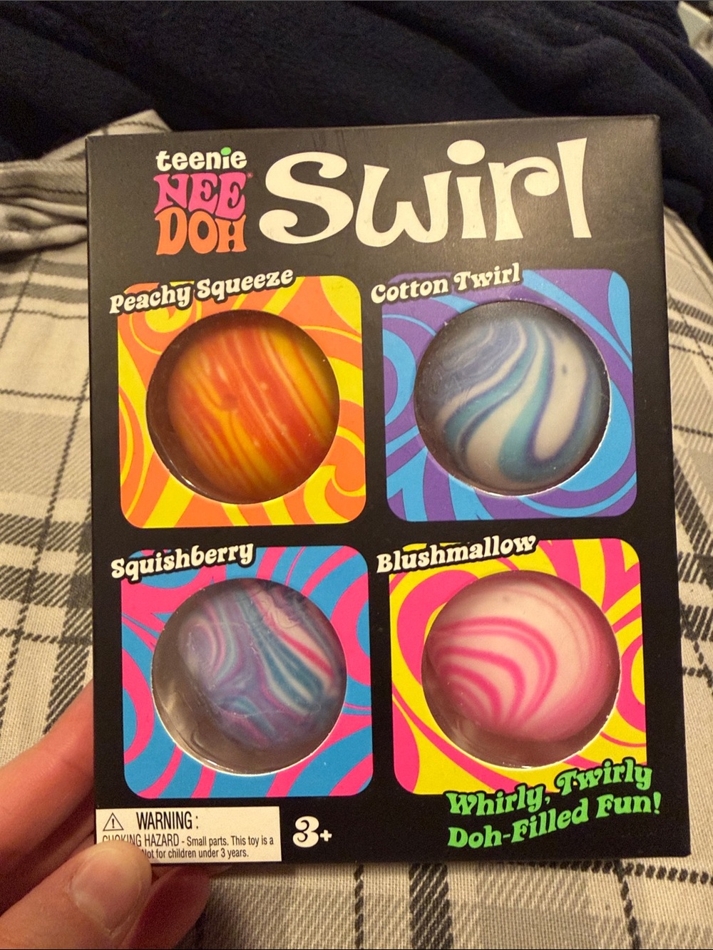 teenie NEE DOH Swirl 4-Pack swirl Set - Peachy, Blue, Purple, Pink Swirls